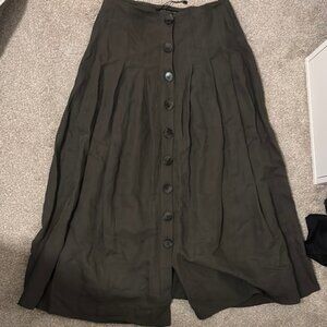 Elegant Black Button-Down Skirt